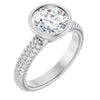 14K White | Round