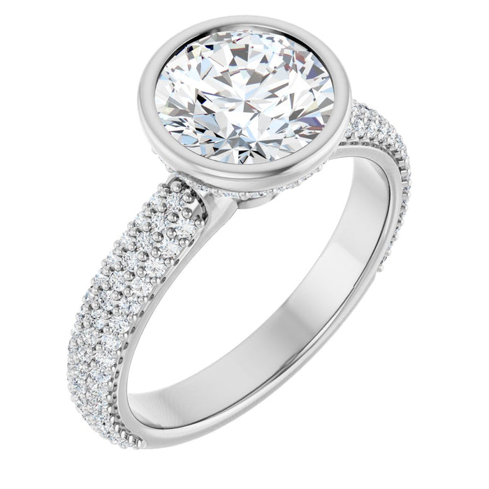 14K White | Round