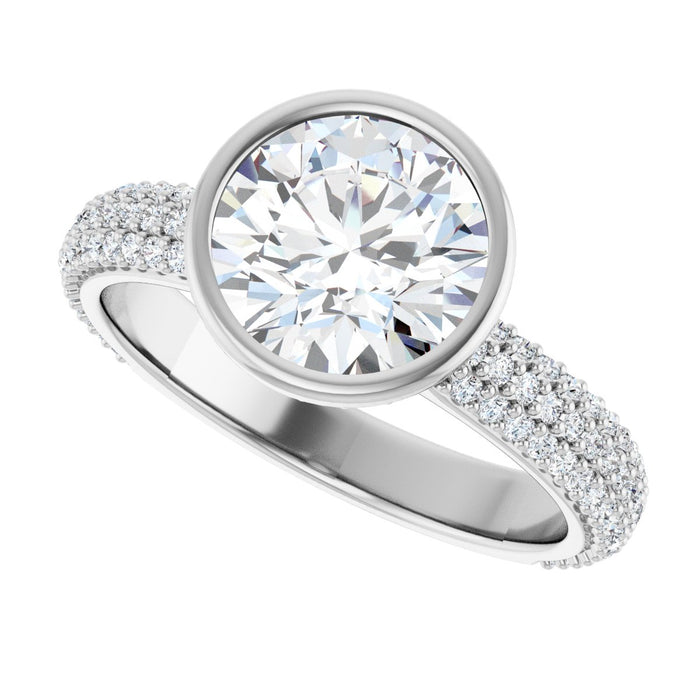 14K White | Round