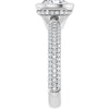 14K White | Cushion