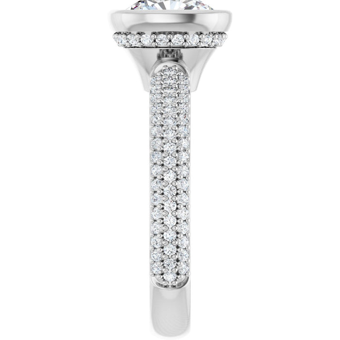 14K White | Cushion