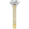 14K Yellow/White | Cushion