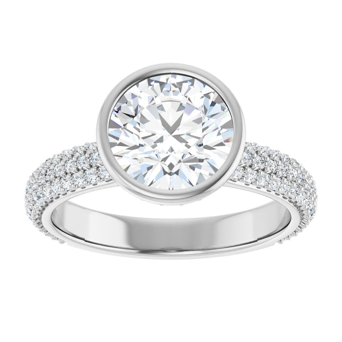 14K White | Round