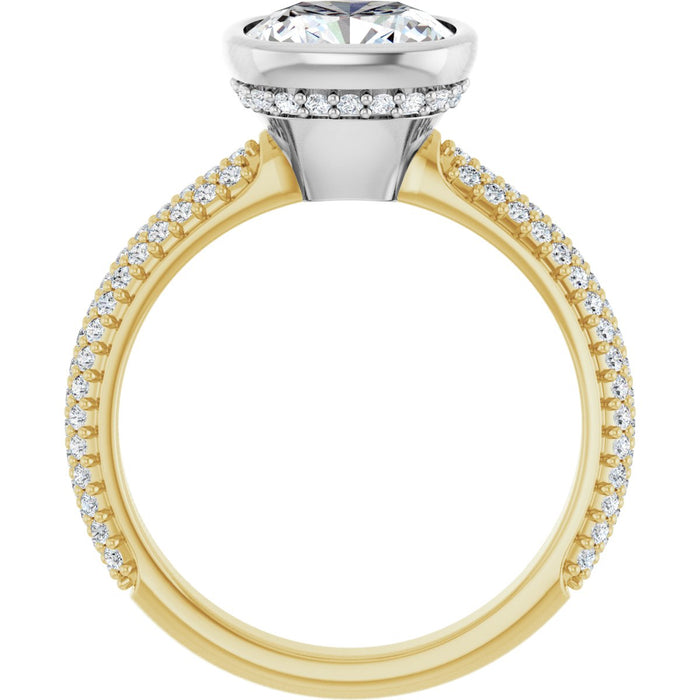 14K Yellow/White | Cushion