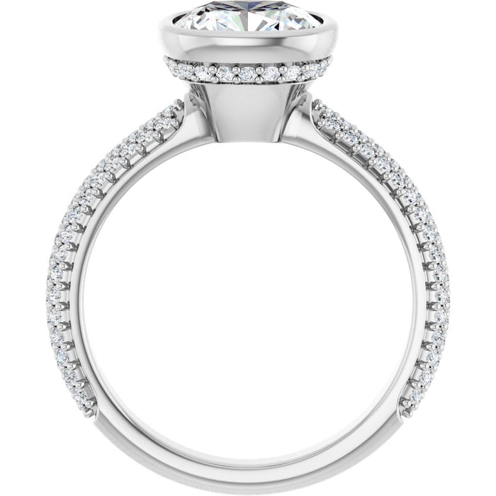 14K White | Cushion