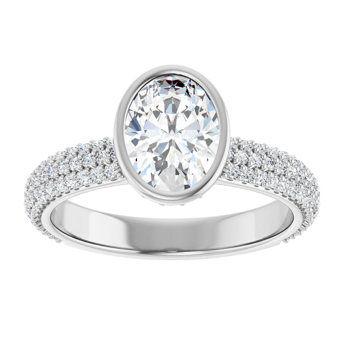 14K White | Oval