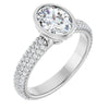 14K White | Oval