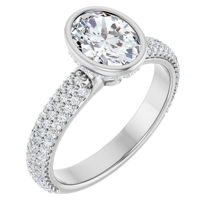 14K White | Oval