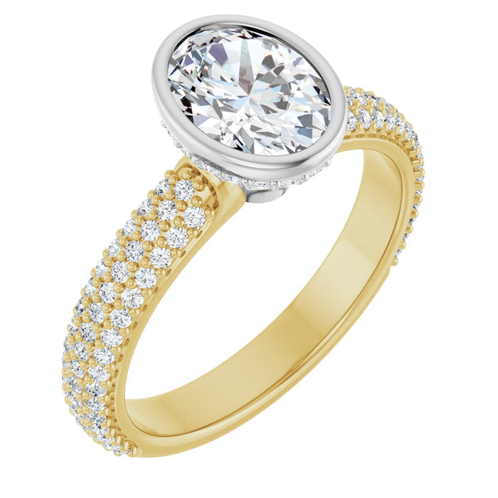 14K Yellow/White | Oval