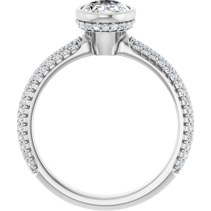14K White | Oval