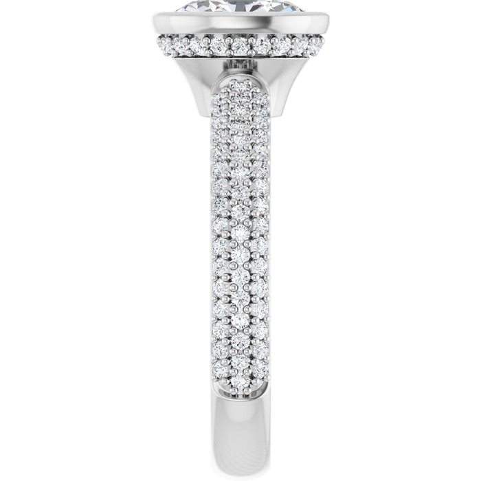 14K White | Oval