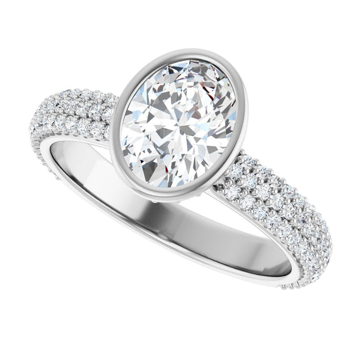 14K White | Oval