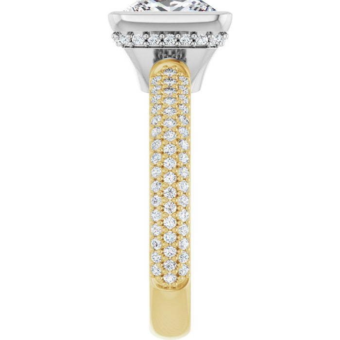 14K Yellow/White | Square