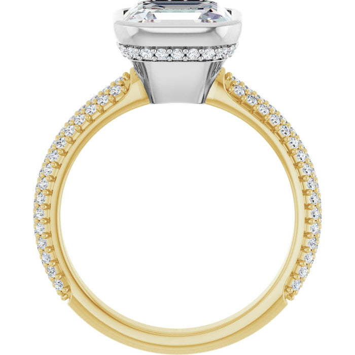14K Yellow/White | Asscher