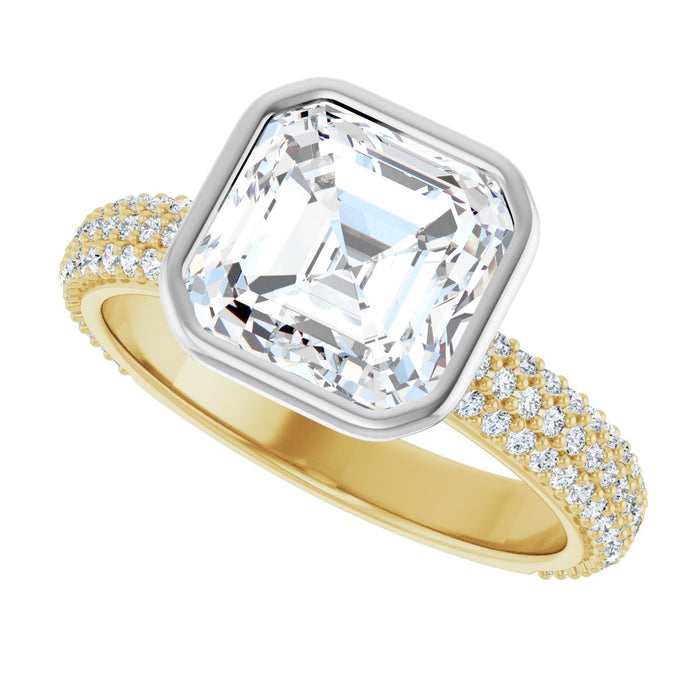 14K Yellow/White | Asscher