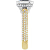 14K Yellow/White | Asscher