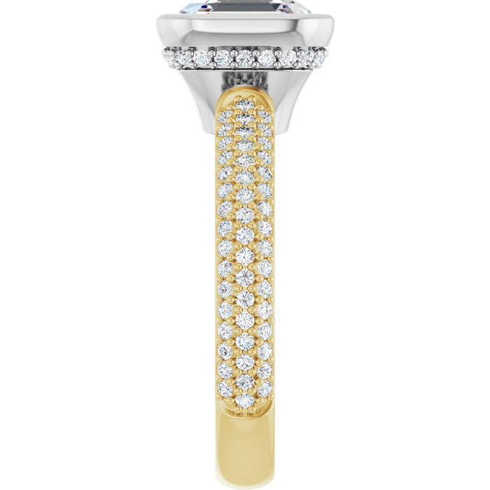 14K Yellow/White | Asscher