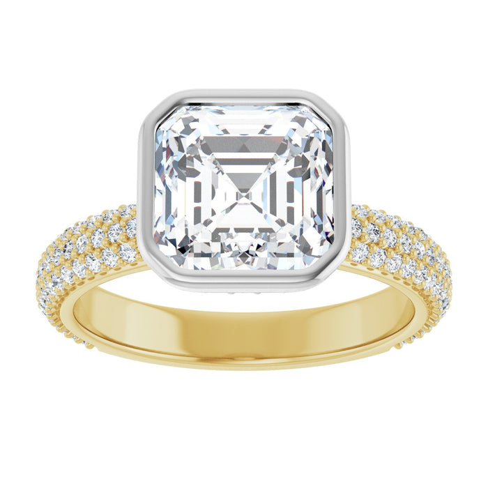 14K Yellow/White | Asscher