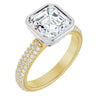 14K Yellow/White | Asscher