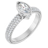 14K White | Marquise