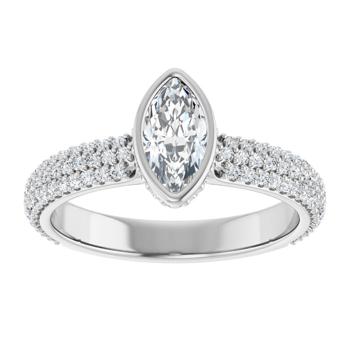 14K White | Marquise