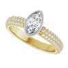 14K Yellow/White | Marquise