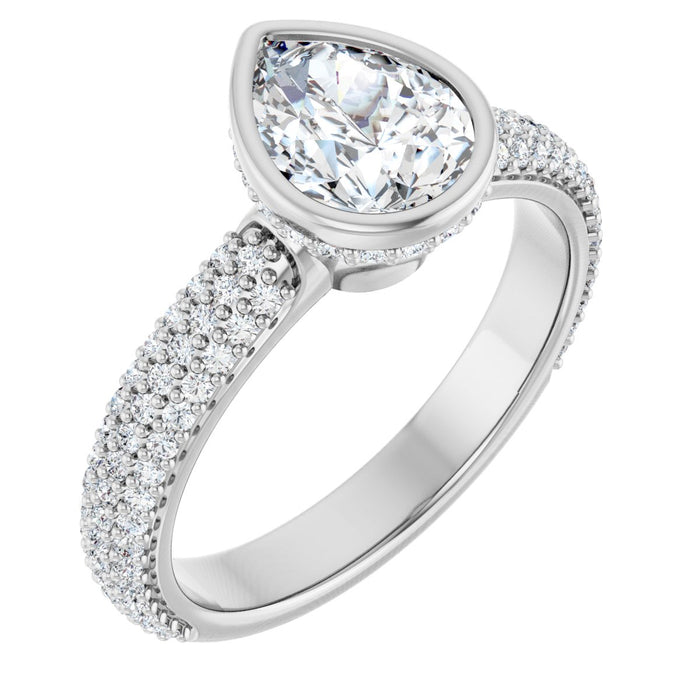 14K White | Pear
