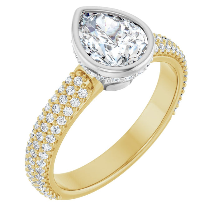14K Yellow/White | Pear