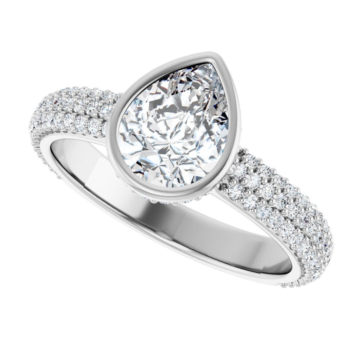14K White | Pear