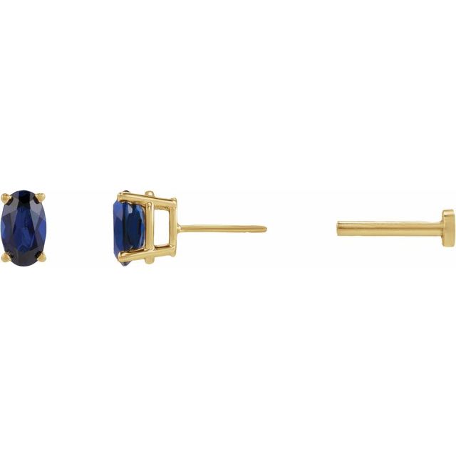 Lab-Grown Blue Sapphire | Oval | 5 x 3mm