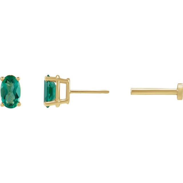 Lab-Grown Emerald | Oval | 5 x 3mm