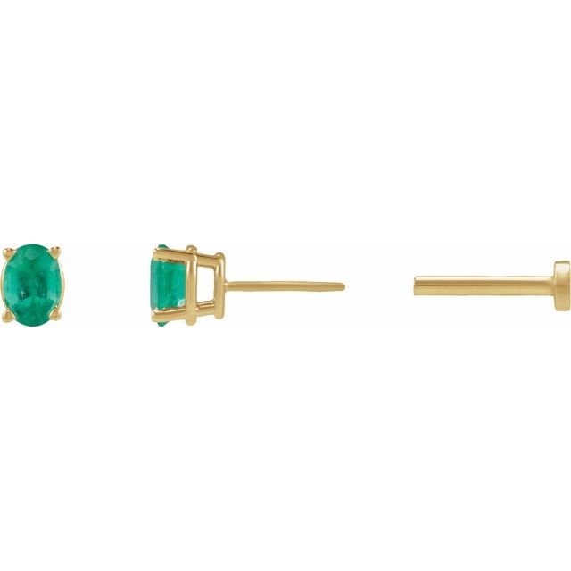 Natural Emerald | Oval | 5 x 3mm | Natural Emerald | Oval | 4 x 3mm | Lab-Grown Emerald | Oval | 4 x 3mm