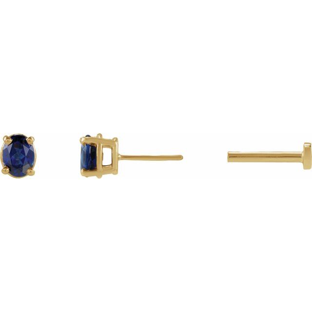 Natural Blue Sapphire | Oval | 5 x 3mm | Lab-Grown Blue Sapphire | Oval | 4 x 3mm | Natural Blue Sapphire | Oval | 4 x 3mm