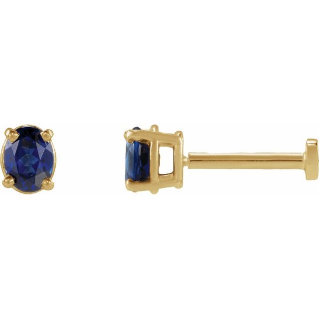 Natural Blue Sapphire | Oval | 5 x 3mm | Lab-Grown Blue Sapphire | Oval | 4 x 3mm | Natural Blue Sapphire | Oval | 4 x 3mm