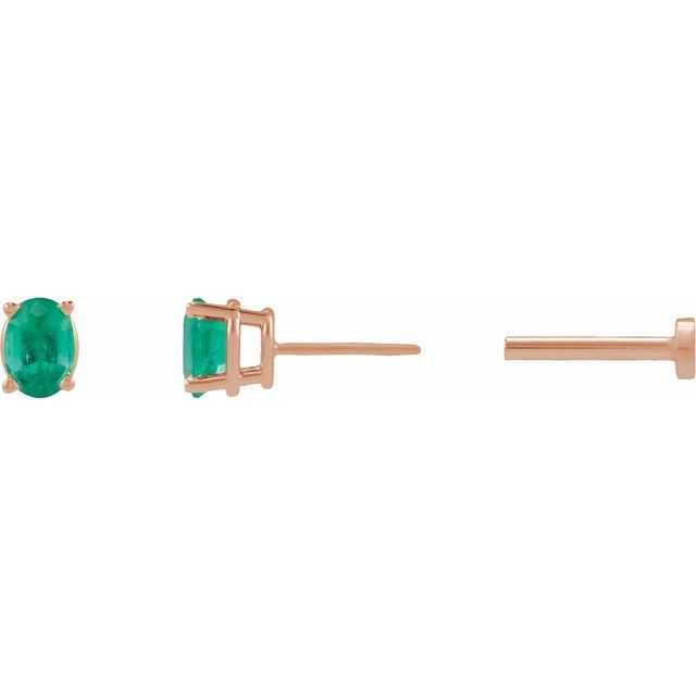 Natural Emerald | Oval | 5 x 3mm | Lab-Grown Emerald | Oval | 4 x 3mm | Natural Emerald | Oval | 4 x 3mm