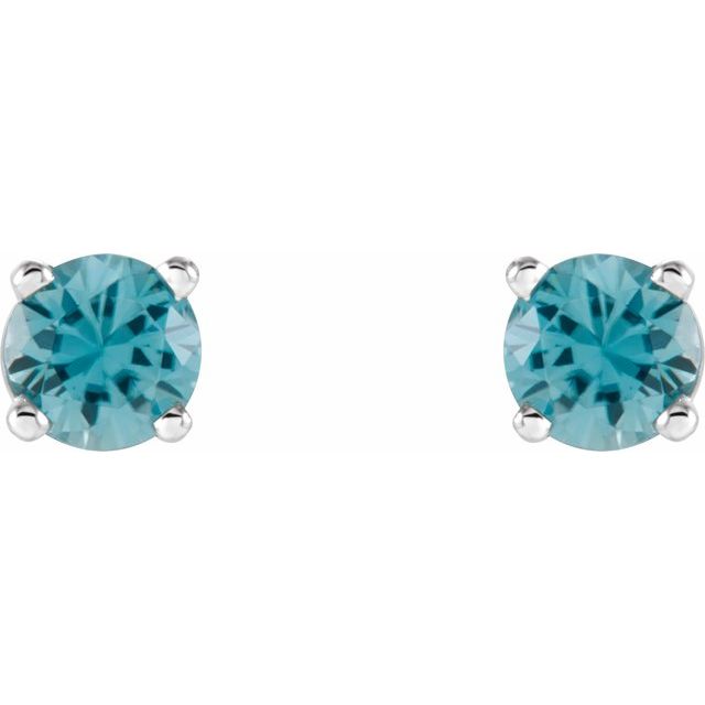 Natural Blue Zircon | Round | 4mm