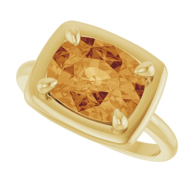 Natural Citrine | Elongated cushion | 10 x 8mm