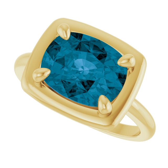 Natural London Blue Topaz | Elongated cushion | 10 x 8mm