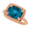 Natural London Blue Topaz | Elongated cushion | 10 x 8mm