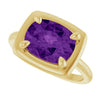 Natural Amethyst | Elongated cushion | 10 x 8mm