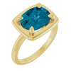Natural London Blue Topaz | Elongated cushion | 10 x 8mm