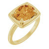 Natural Citrine | Elongated cushion | 10 x 8mm