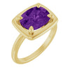 Natural Amethyst | Elongated cushion | 10 x 8mm