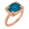 Natural London Blue Topaz | Elongated cushion | 10 x 8mm