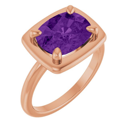 Natural Amethyst | Elongated cushion | 10 x 8mm