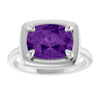 Natural Amethyst | Elongated cushion | 10 x 8mm