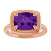 Natural Amethyst | Elongated cushion | 10 x 8mm
