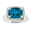 Natural London Blue Topaz | Elongated cushion | 10 x 8mm