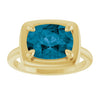 Natural London Blue Topaz | Elongated cushion | 10 x 8mm