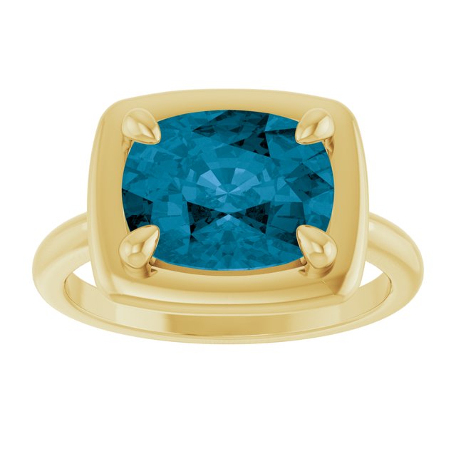 Natural London Blue Topaz | Elongated cushion | 10 x 8mm